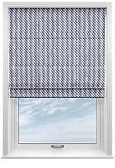 Jaipur, Cobalt - Motorised Roman Blind